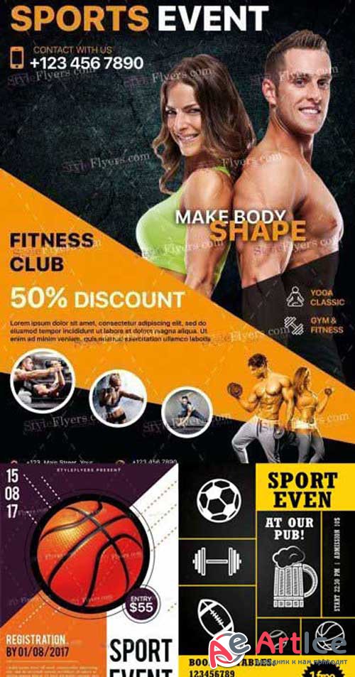 Sport 3in1 V7 Flyer Template