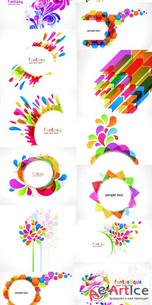 25 abstract illustrations V1 - Stock Vector