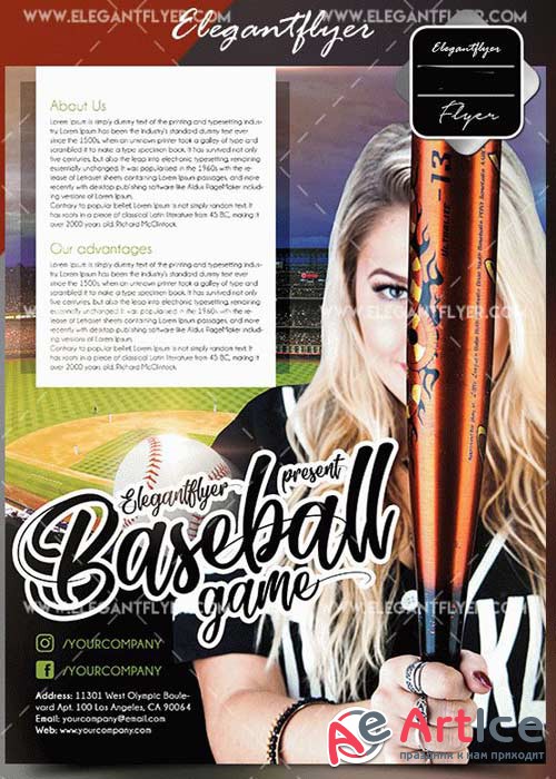 Baseball V5 2018 Flyer Template