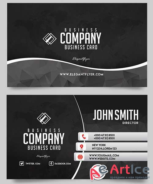 Business Company V8 2018 Business Card Templates PSD