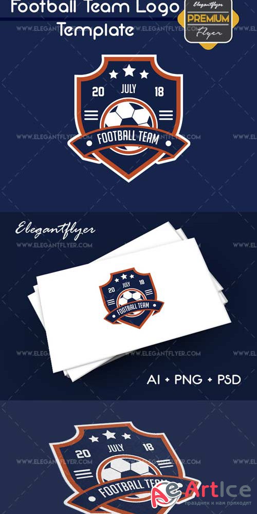 Football Team V1 2018 Premium Logo Template