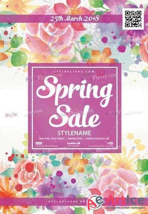 Spring Sale V5 2018 PSD Flyer Template