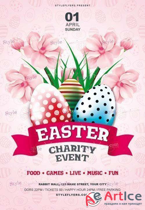 Easter Charity Event V11 2018 PSD Flyer Template