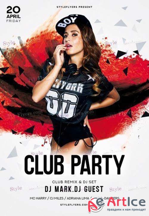 Club V3 2018 PSD Flyer Template