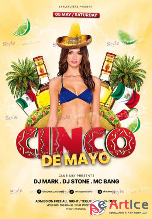 Cinco De Mayo V10 2018 PSD Flyer Template