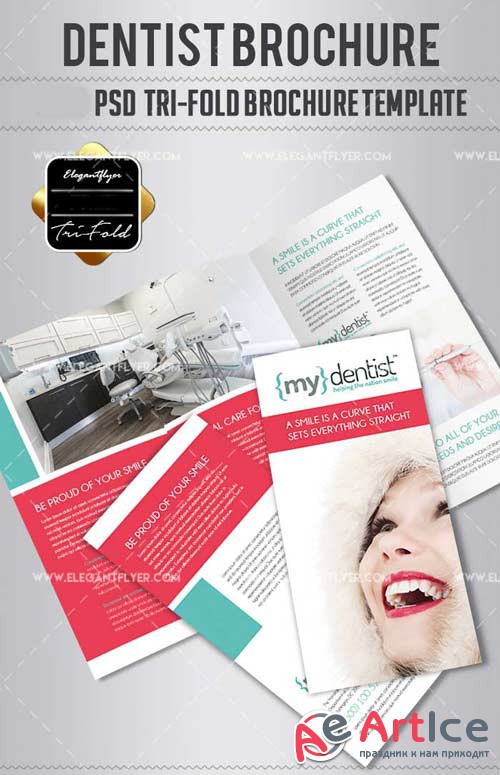 Dentist Tri-Fold V3 2018 PSD Brochure Template