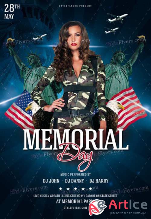 Memorial Day V10 2018 PSD Flyer Template