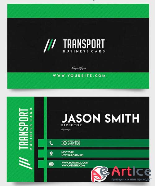 Transport V1 2018 Business Card Templates PSD