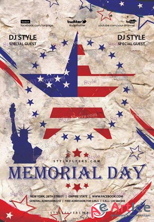 Memorial Day V19 2018 PSD Flyer Template