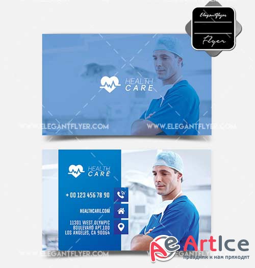 Health Care v1 2018 Business Card Templates PSD