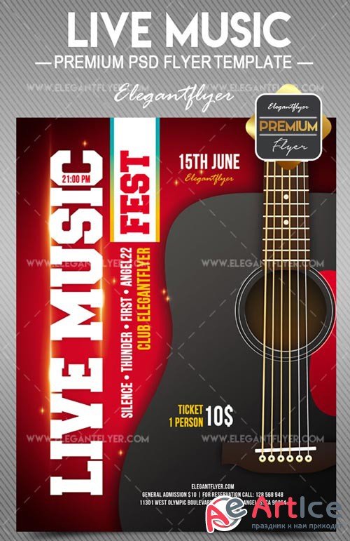 Live Music V1 2018 Flyer PSD Template