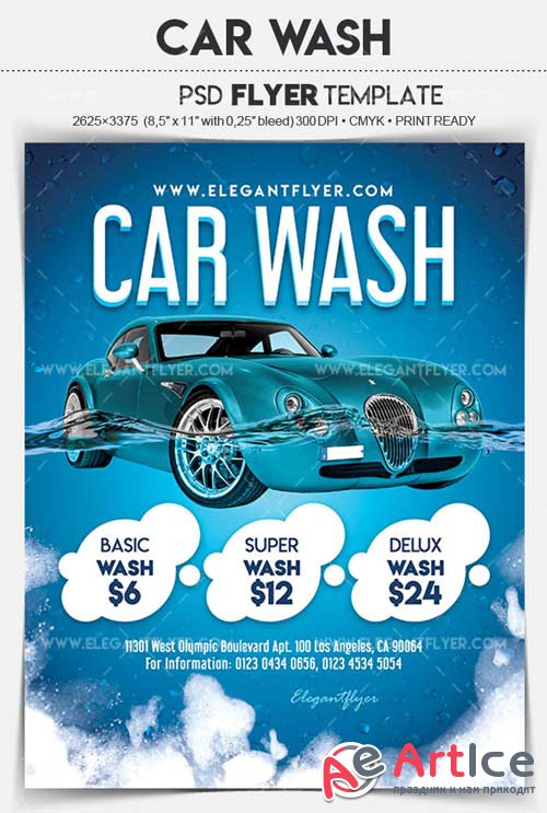 Car Wash V5 2018 Flyer PSD Template