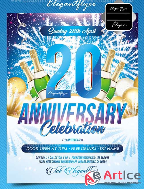 Anniversary V12 2018 Flyer PSD Template