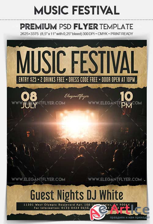 Music Festival V3 2018 Flyer PSD Template