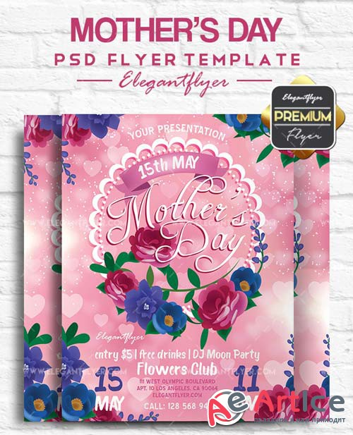 Mothers Day V22 2018 Flyer PSD Template