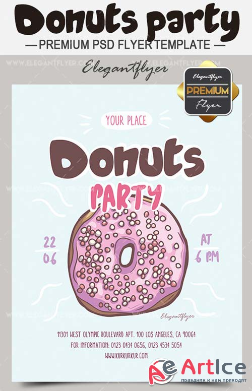 Donuts Party V4 2018 Flyer Template