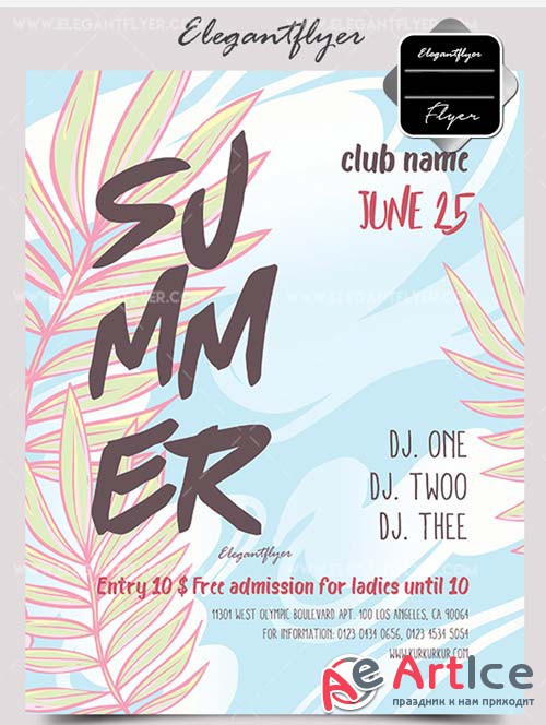 Summer V8 2018 Flyer PSD Template