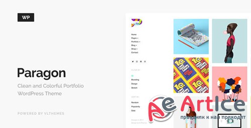 ThemeForest - Paragon v1.6 - Colorful Portfolio for Freelancers & Agencies - 19428532
