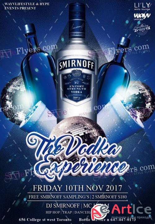 Vodka party V1 2018 PSD Flyer Template