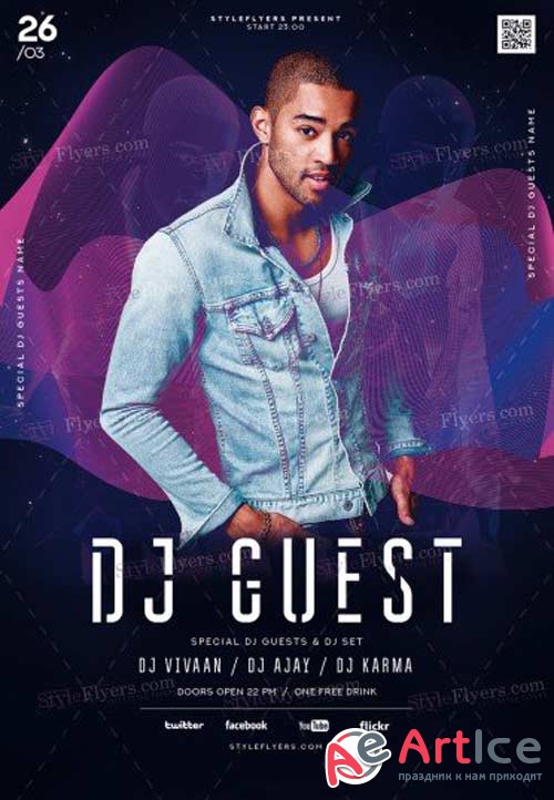 Dj Guest V14 2018 PSD Flyer Template