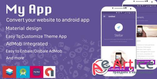 CodeCanyon - My App v1.0 - Website to Android App - Material Design - 19412099
