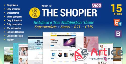 ThemeForest - Shopier v1.4.5 - Responsive Multipurpose WordPress WooCommerce Theme - 15041162
