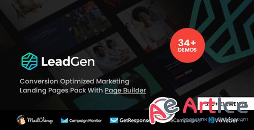 ThemeForest - LeadGen v1.7 - Multipurpose Marketing Landing Page Pack with Page Builder - 19245368