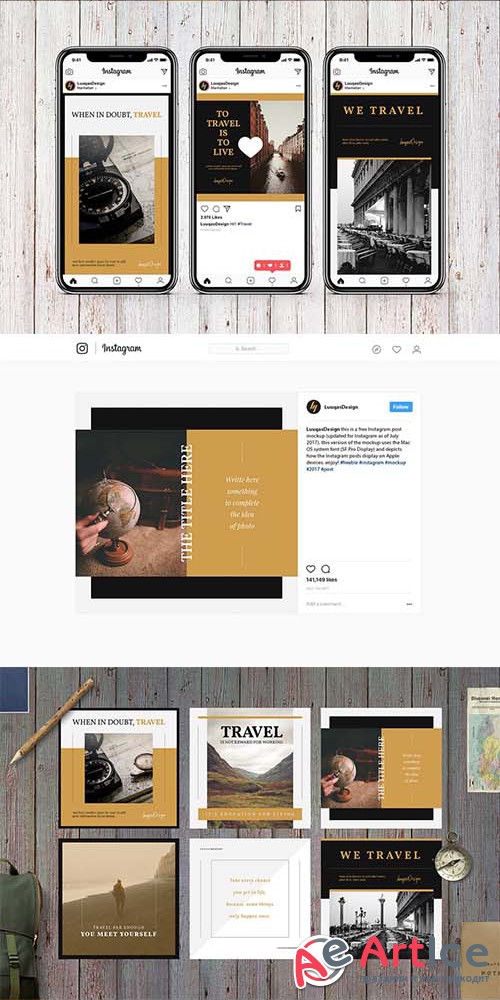 Travel Social Media Template Pack