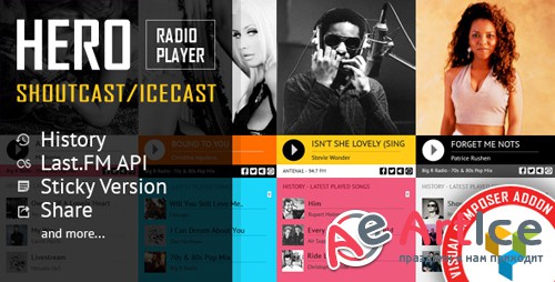 CodeCanyon - Hero v1.6.3 - Shoutcast and Icecast Radio Player With History - Visual Composer Addon - 19435685