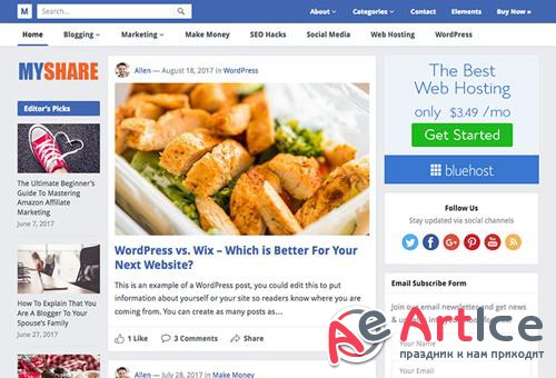 HappyThemes - MyShare Pro v1.3 - WordPress Blog Theme