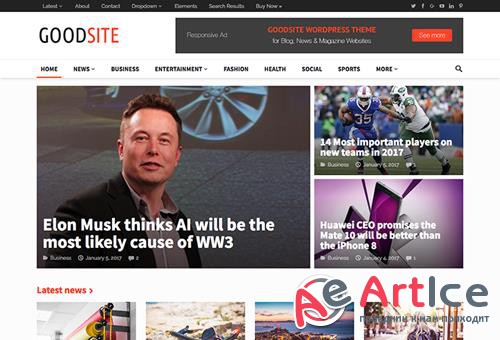 HappyThemes - GoodSite Pro v1.3 - WordPress Magazine Theme