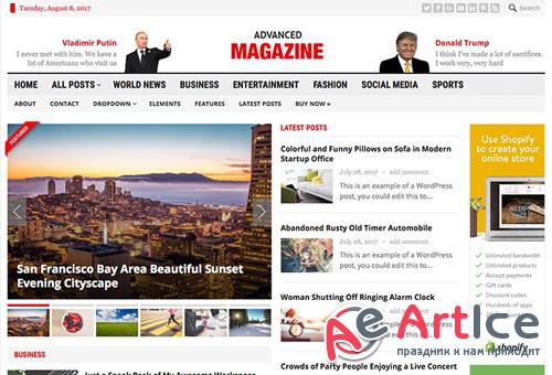 HappyThemes - Advanced Magazine Pro v1.5 - WordPress Newspaper / Magazine Theme