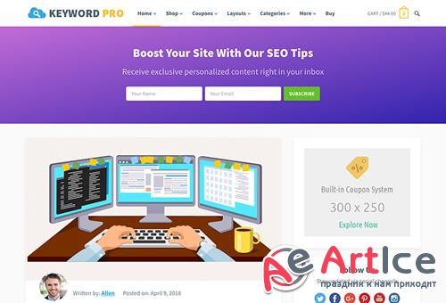 HappyThemes - Keyword Pro v1.3 - WordPress Blog & Coupon Theme
