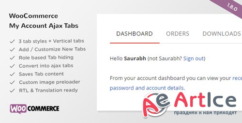 CodeCanyon - SS WooCommerce Myaccount Ajax Tabs v1.8.0 - 16948806