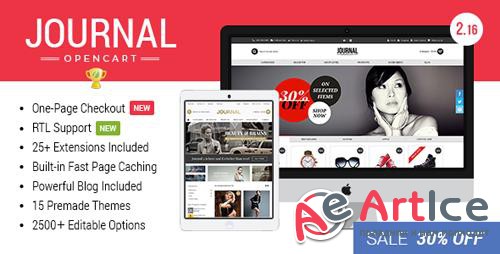ThemeForest - Journal v2.16.7 - Advanced Opencart Theme - 4260361