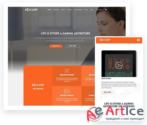 ThemeXpert - BizCorp v1.1 - Responsive Onepage Joomla Template