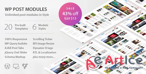 CodeCanyon - WP Post Modules v2.0.0 - WordPress Plugin for NewsPaper and Magazine Layouts - 20142309
