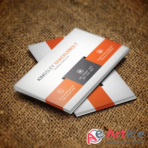 Orange - business card