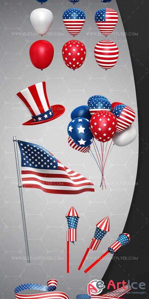 4th July Set V1 2018 3d Render Templates