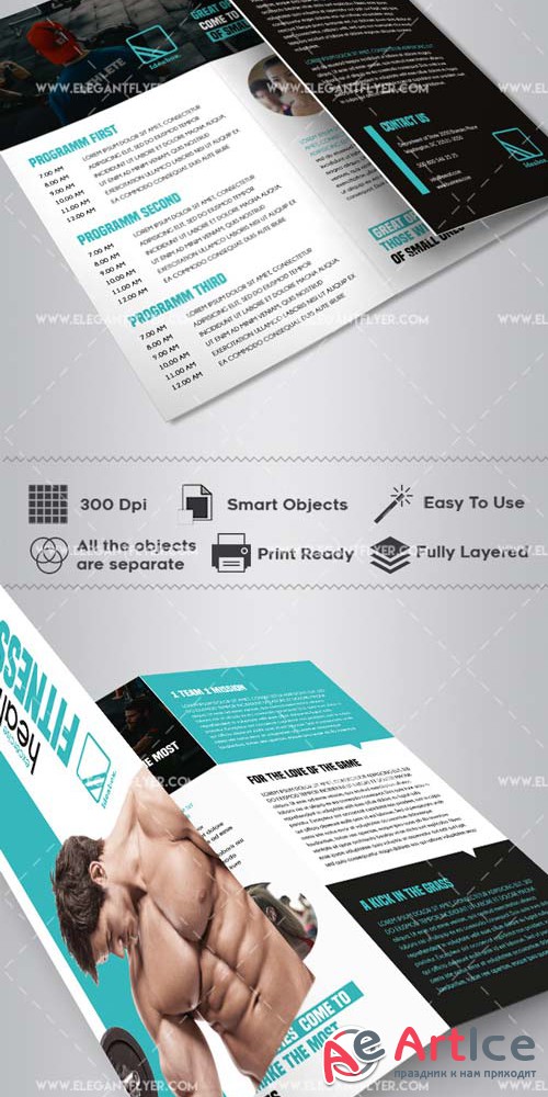 Sport V5 2018 Tri-Fold Brochure PSD Template