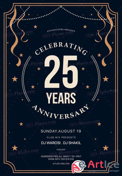 Anniversary V17 2018 PSD Flyer Template