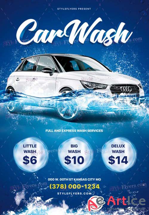 Car Wash V17 2018 PSD Flyer Template