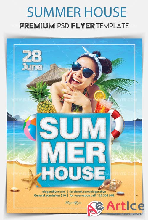 Summer House V3 2018 Flyer PSD Template