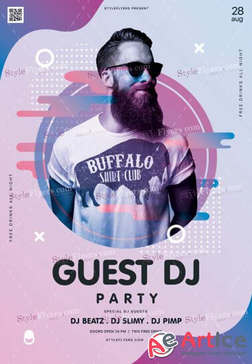 Guest Dj Party V9 2018 PSD Flyer Template