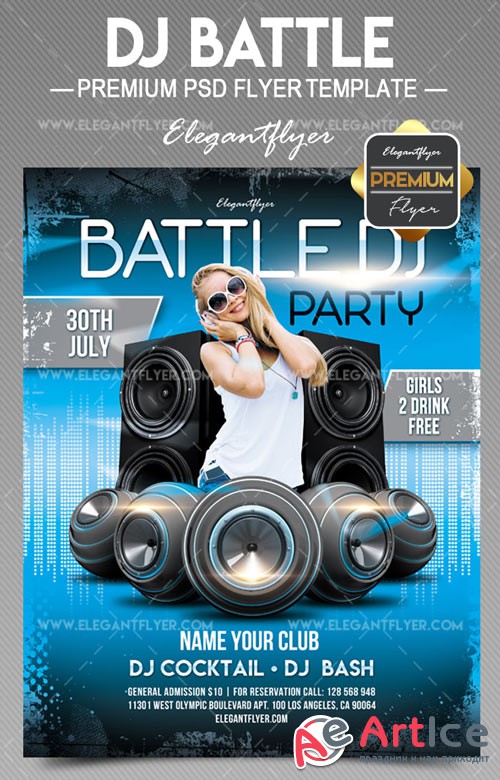 Dj Battle V7 2018 Flyer PSD Template