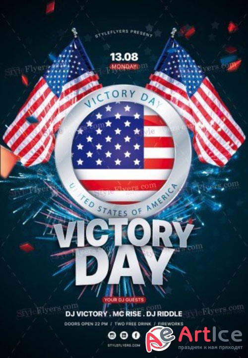 Victory Day V19 2018 PSD Flyer Template