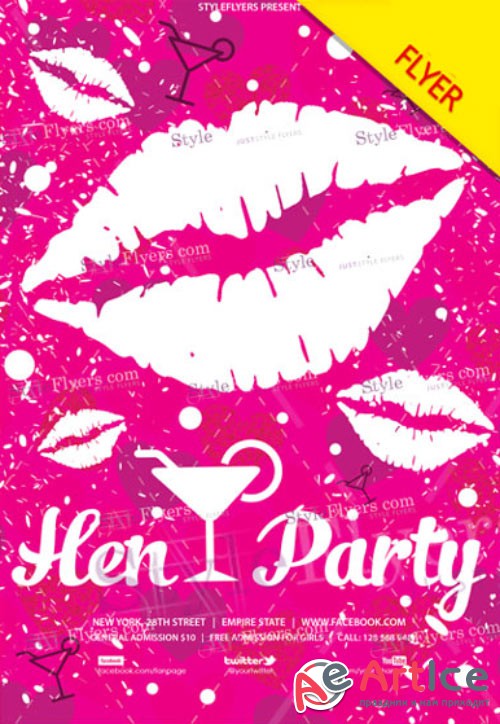 Hen Party V1 2018 Flyer PSD