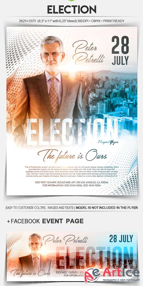 Election V1 2018 Flyer PSD Template