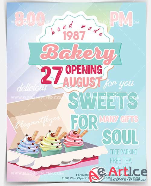 Bakery Hand Made V1 2018 Flyer PSD Template