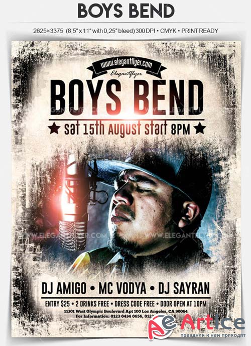 Boys Bend V1 2018 Flyer PSD Template